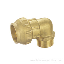 Brass compression 90 male elbow fitting